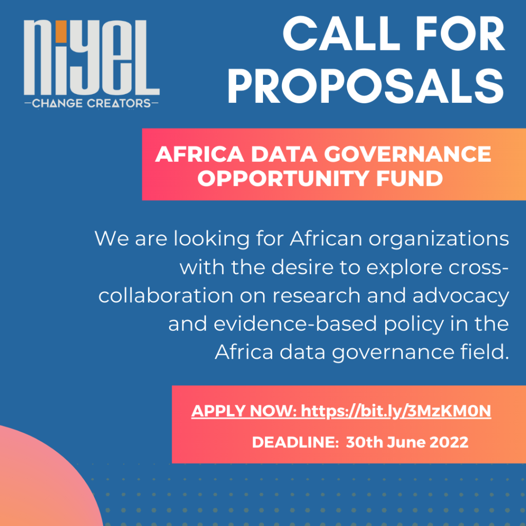 Call for proposals issued by Niyel for cross collaboration on research into African data governance
