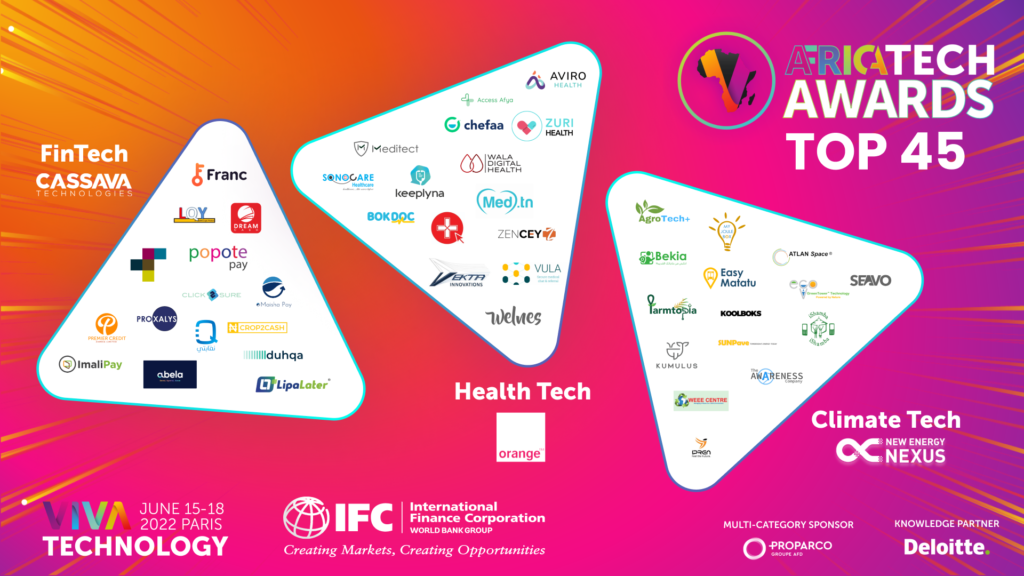 Viva Technology, IFC announce 45 emerging start-ups with biggest impact potential in Africa to compete for the 2022 AfricaTech Awards ￼