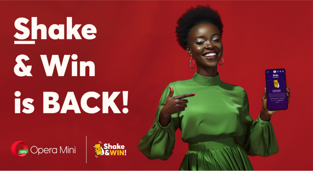 Get rewarded for browsing the web with Opera’s newest “Shake and Win” campaign, featuring over 100,000 prizes